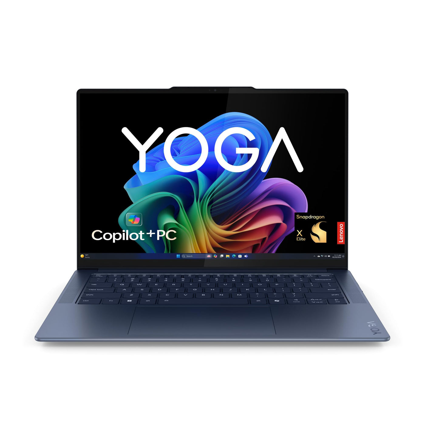 Lenovo Yoga Slim 7X Laptop | Copilot+ PC | 14,5" 3K OLED 90Hz Display | Qualcomm Snapdragon X1 Elite | 32GB RAM | 1TB SSD | Integrierte Grafik | Win11 Home | QWERTZ | 1,28kg | blau