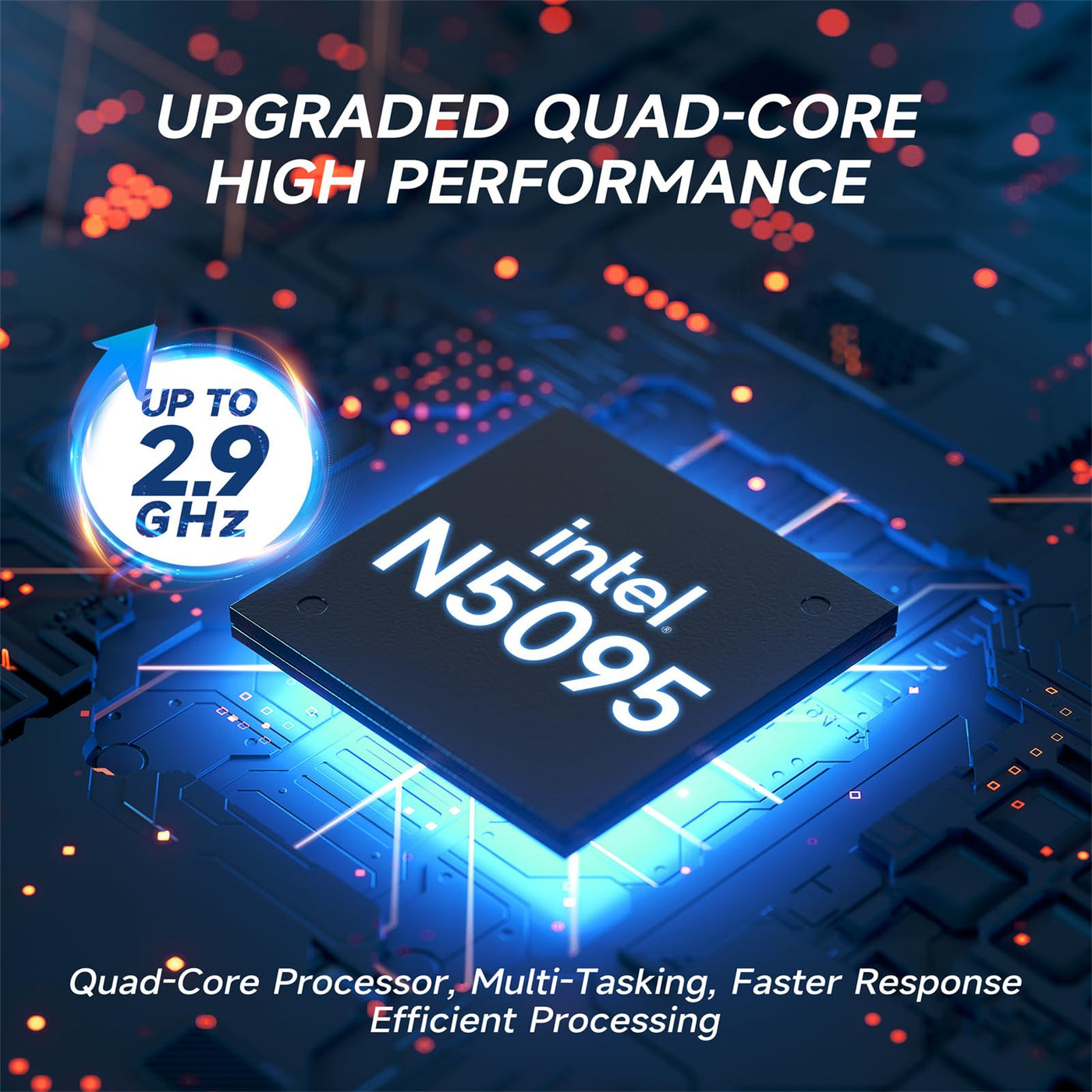 IJKKJI 17 Zoll Laptop, 8 GB RAM 512 GB SSD Laptop mit Celeron Quad Core N5095 (bis zu 2,9 GHz), deutsche Tastatur, IPS FHD-Display, Webcam, Dual-WLAN, Bluetooth 4.2, HDMI, USB 3.0, Typ-C