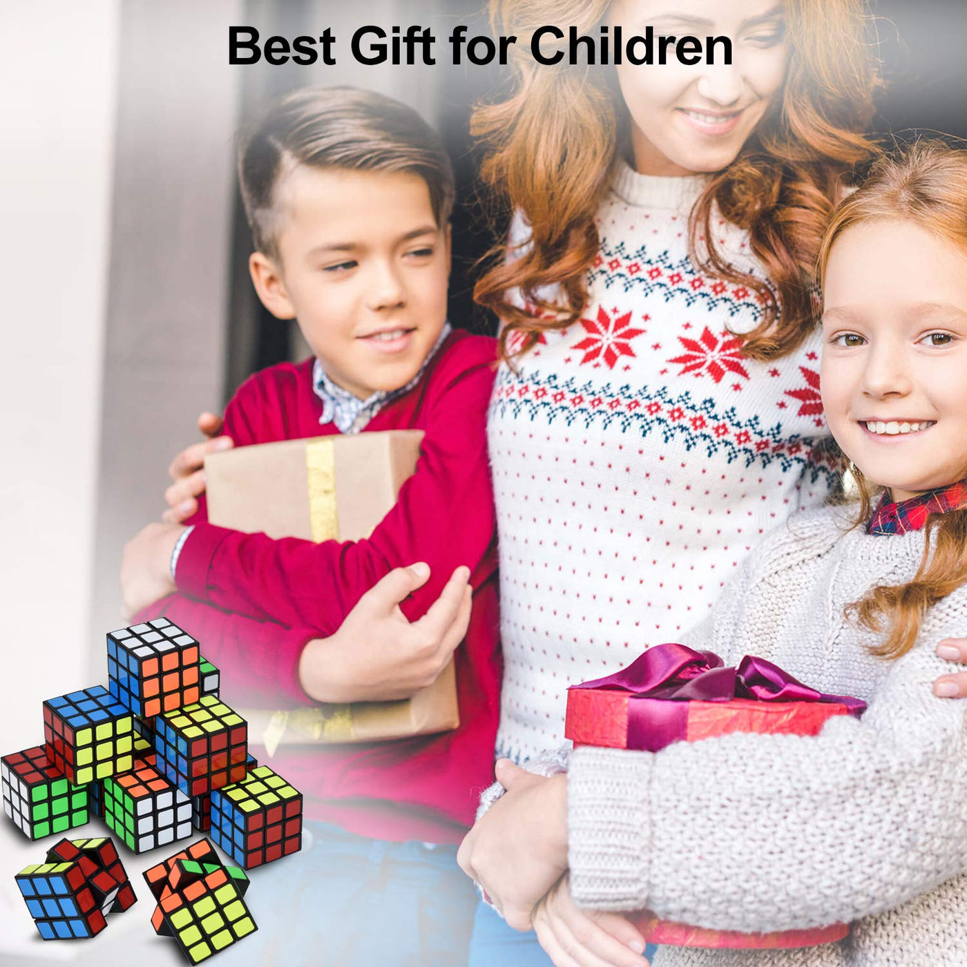 12 Stück Mini Zauberwürfel Set, Party Mitgebsel Magic Würfel für Kindergeburtstag Gastgeschenke Weihnachten Reisespiele Kindergeburtstag (3 * 3 * 3cm)