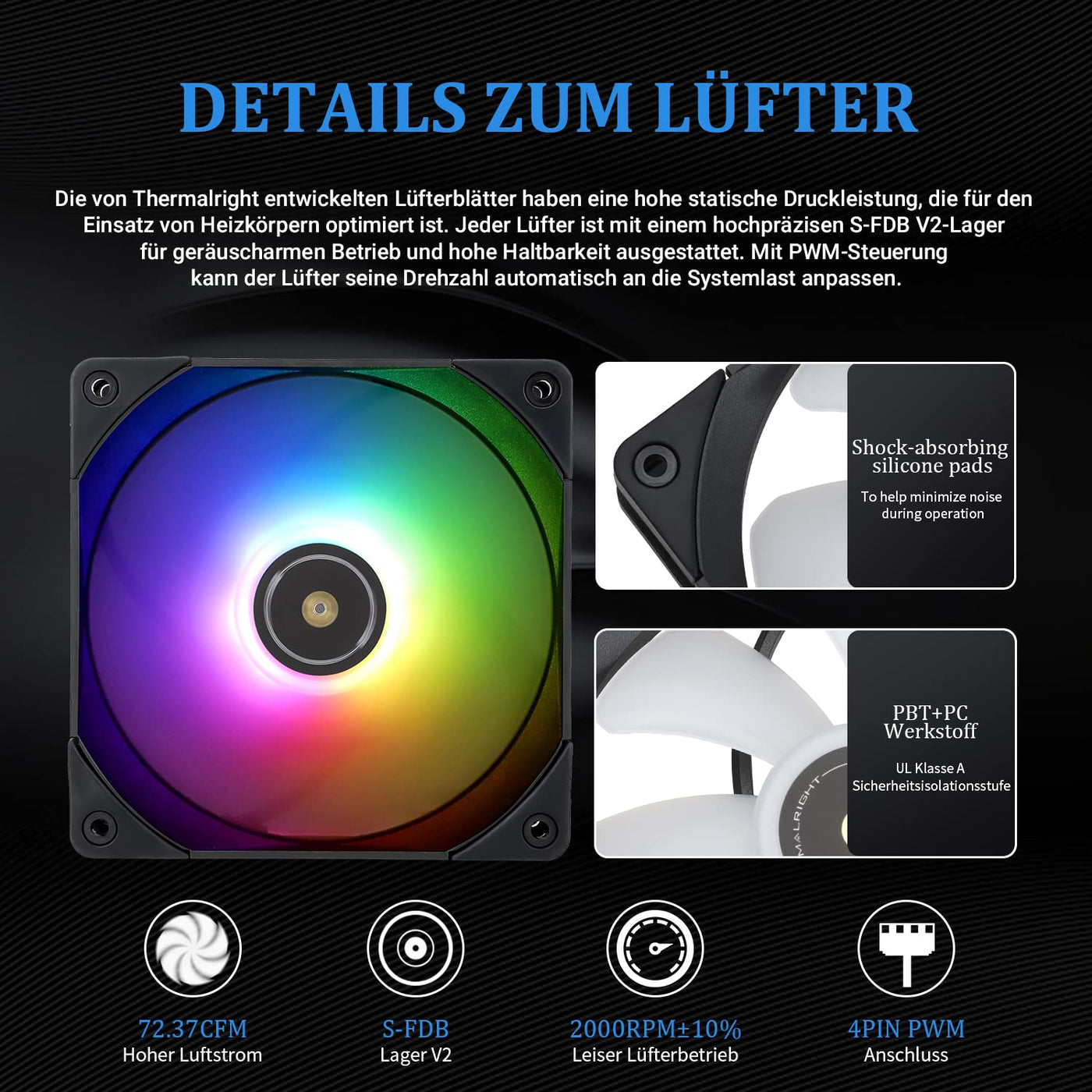 Thermalright Frozen Notte 240 BLACK ARGB Wasserkühlung CPU Kühler, 240 CPU Kühler Spezifikationen, Doppel PWM Lüfter, S-FDB V2 Lager, passend für AMD/AM4 AM5, Intel LGA 1700/1150/1151/1200/2011