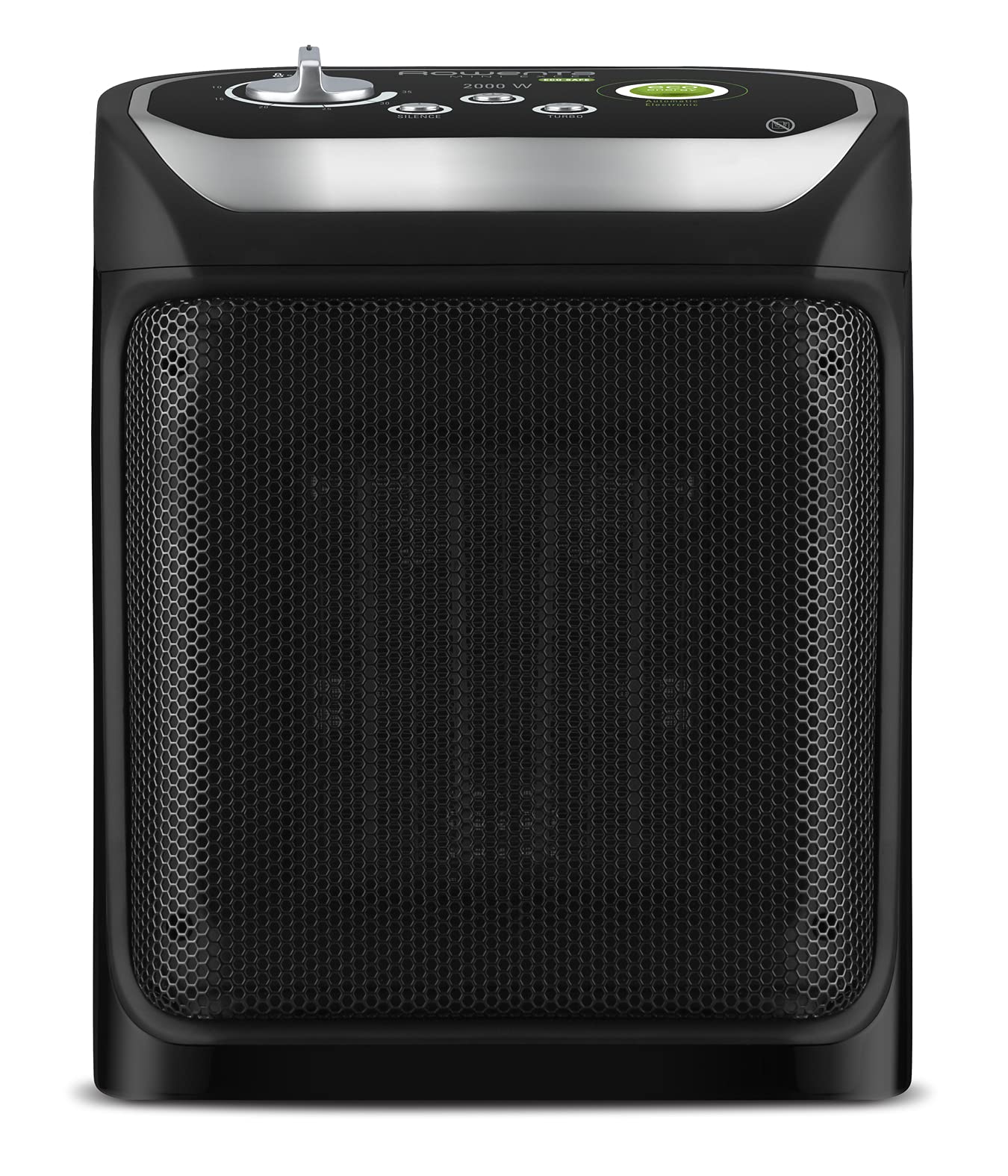 Rowenta SO9266 Mini Excel Eco Safe Heizlüfter | 2 Leistungsstufen | kompakt | leise | Energiespar-Funktion | 1000-2000 Watt | 50 dB(A) | waschbarer Filter | automatische Abschaltung | Schwarz