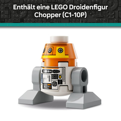 LEGO Star Wars 75416 Ahsoka Astromech-Droide Chopper (C1-10P) Figur - Spielzeug mit beweglichem Kopf, abnehmbaren Armen und Mittelrad - Geschenk für Ahsoka-Fans, Jungen und Mädchen ab 10 Jahren