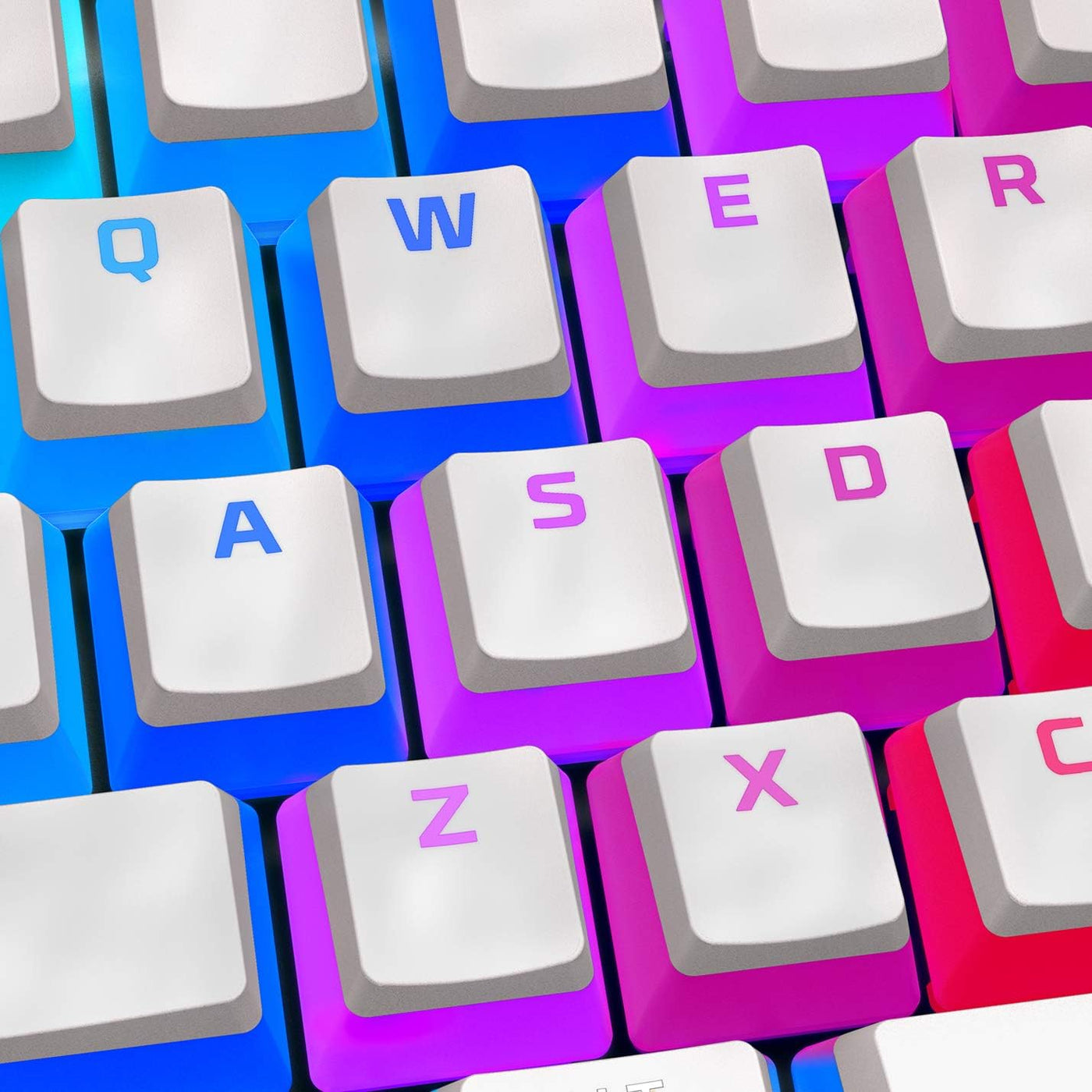 HyperX Pudding Keycaps – Vollständiger Tastensatz – PBT – {Weiß} – English (US) Layout – 104 Key, Hintergrundbeleuchtet, OEM Profil