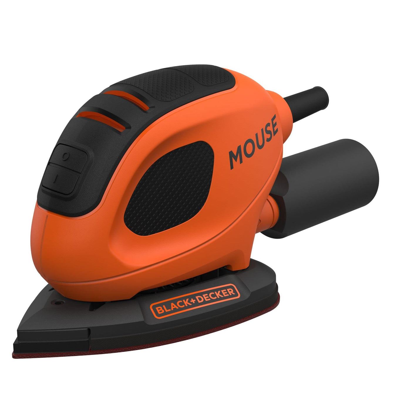 BLACK+DECKER Dreieckschleifer Mouse für staubfreies Schleifen (55 Watt Schleifmaschine, Schleifplatte 133 x 95 mm, Schleifen Polieren, inkl. Schleifpapiere + Fingerschleifpapier) BEW230BCA