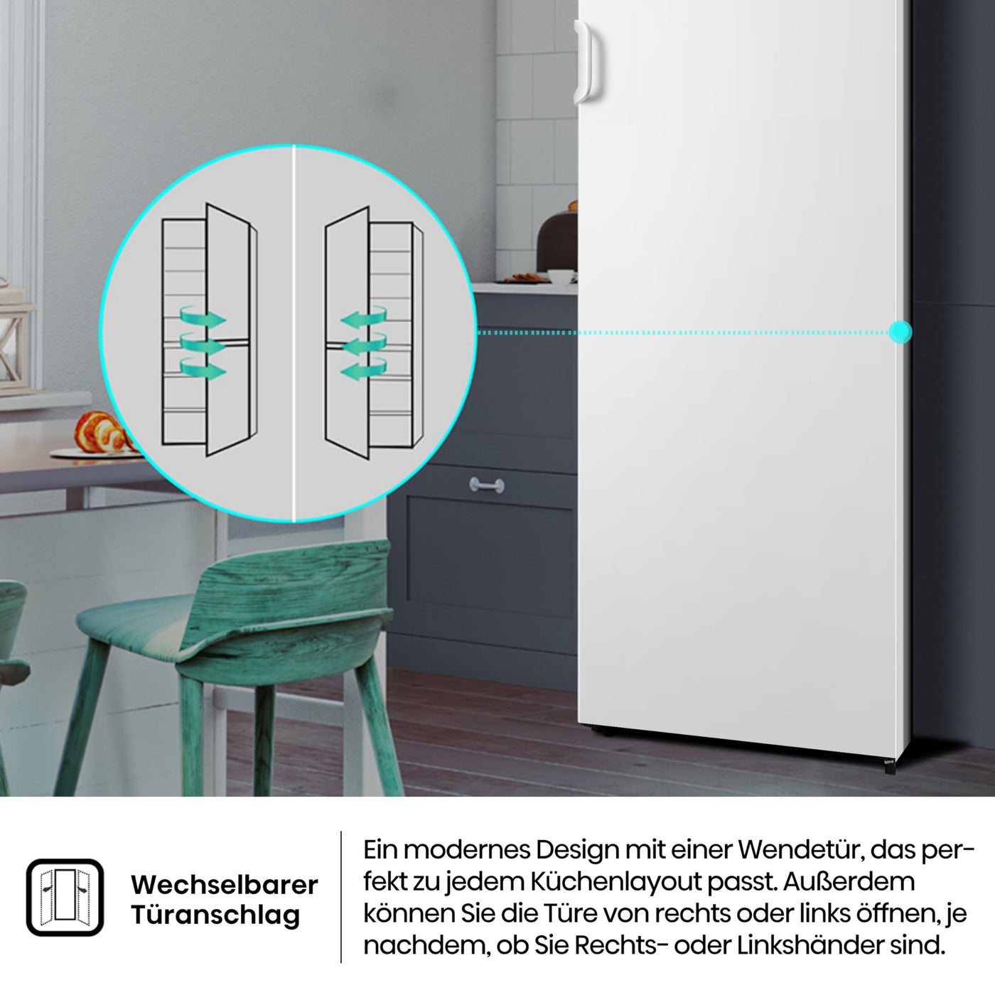 Hisense FV191N4AW2 Gefrierschrank/ TotalNoFrost/ SuperFreeze/ Türalarm/ Multiflow 360°/ BigBox/ 143,4 cm/ Gefrierteil 147 l/ 41 dB/ 205 kWh/Weiß
