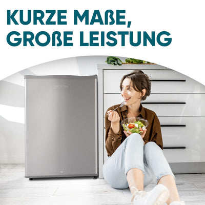 Stillstern Mini Gefrierschrank (42L) -18°C, Eiswürfelschale, Schloss, Türanschlag wechselbar, 4-Sterne Tiefkühlschrank für Camping/Büro Gefriertruhe Klein Gefrierschrank Klein Tiefkühltruhe