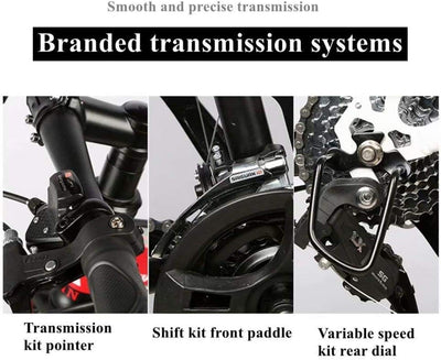 Wmmner Faltbares Herren-Mountainbike, 24/26 Zoll Mountainbike-Alauninum Mtb Fahrrad Radfahren Urban Pendler Stadtfahrrad, 24-Stufenschaltung, 24 Zoll