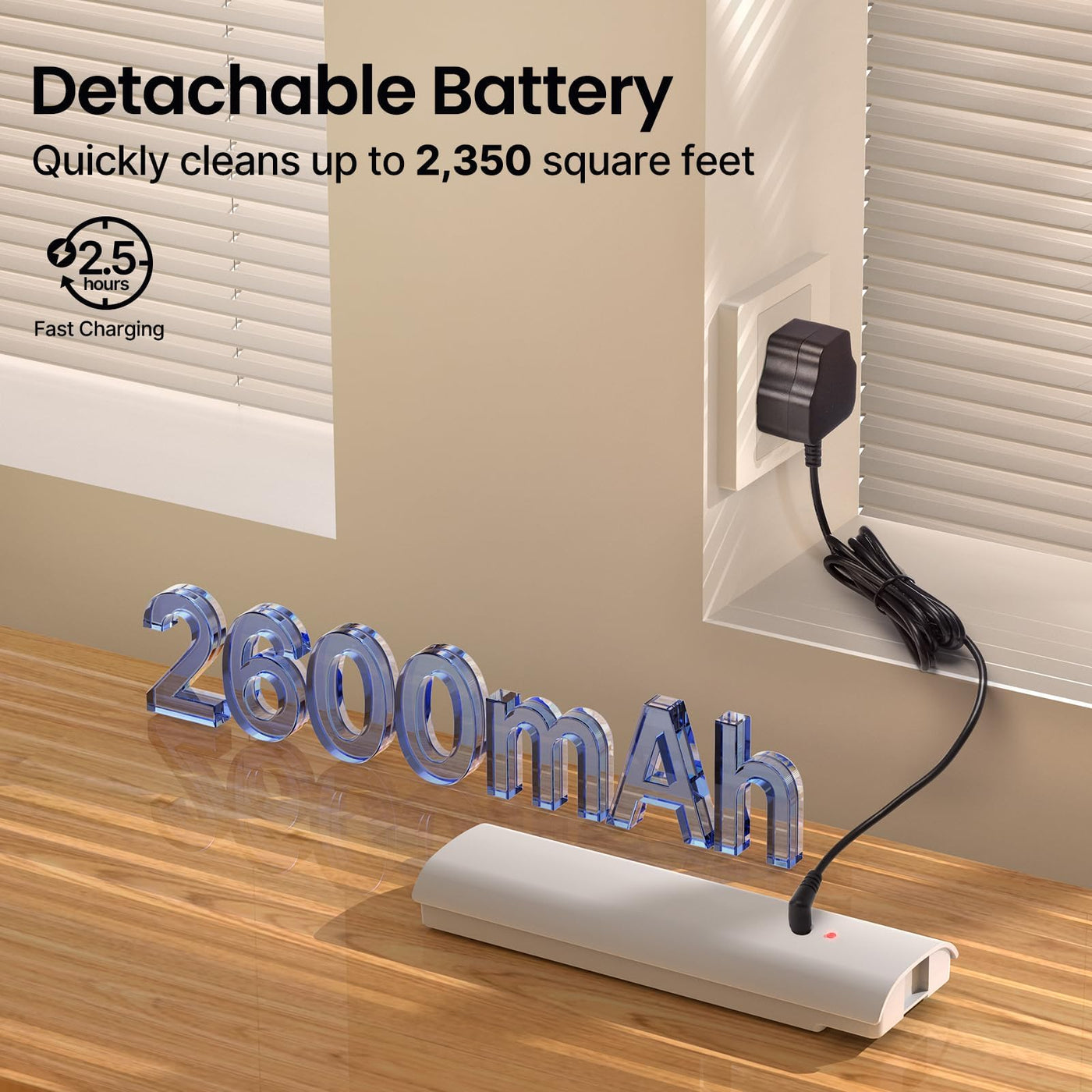 iDOO Kabellos Bodenwischer Elektrisch, Akku Elektrischer Wischmopp mit Sprühfunktion, 350ml Wassertank und LED Beleuchtung, Doppelte Rotationmopp Ohne Kraftaufwand, Weiß