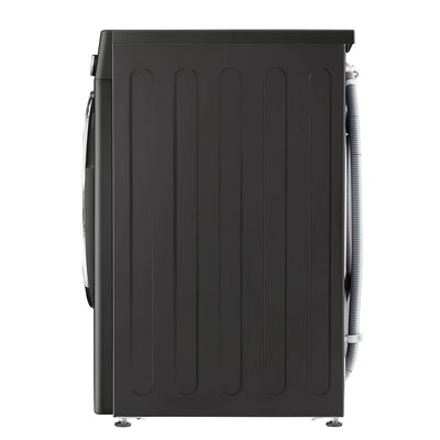 LG F4WV708P2BA, Klasse A, Frontlader-Waschmaschine 8 kg, Wi-Fi, AI Direct Drive, Tiefenreinigung mit Dampf, TurboWash 360°, TRIPLE A, Außentür aus gehärtetem Glas, 60x62x85 cm ꟷ Metallic Black Steel