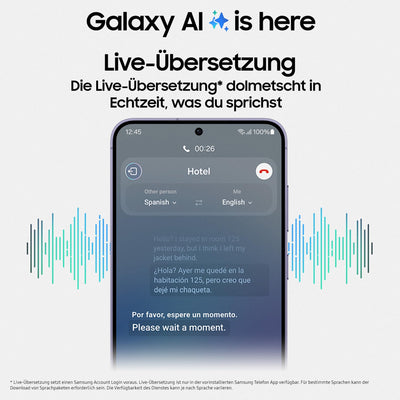 Samsung Galaxy S24 AI Smartphone, Android-Handy ohne Vertrag, 8 GB RAM, 128 GB Speicher, 50-MP-Kamera, Lange Akkulaufzeit, Marble Gray, 3 Jahre Herstellergarantie