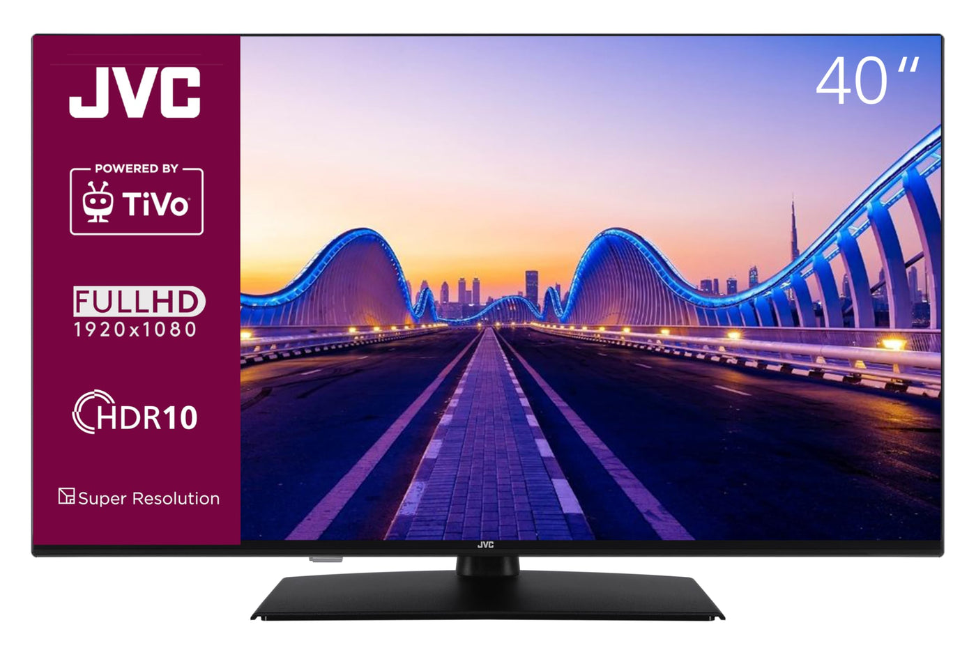 JVC Fernseher 40 Zoll Smart TV powered by TiVo (Full HD, HDR, Triple-Tuner, 6 Monate HD+ inkl.) LT-40VF5355