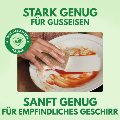 AIRNEX Biologisch Abbaubarer Spülschwamm 12er Set – Kompostierbarer Naturschwamm Aus Zellulose und Kokosfasern Mit Scheuerschwamm – Umweltfreundlicher Putzschwamm – Geruchloser Küchenschwamm Sponge