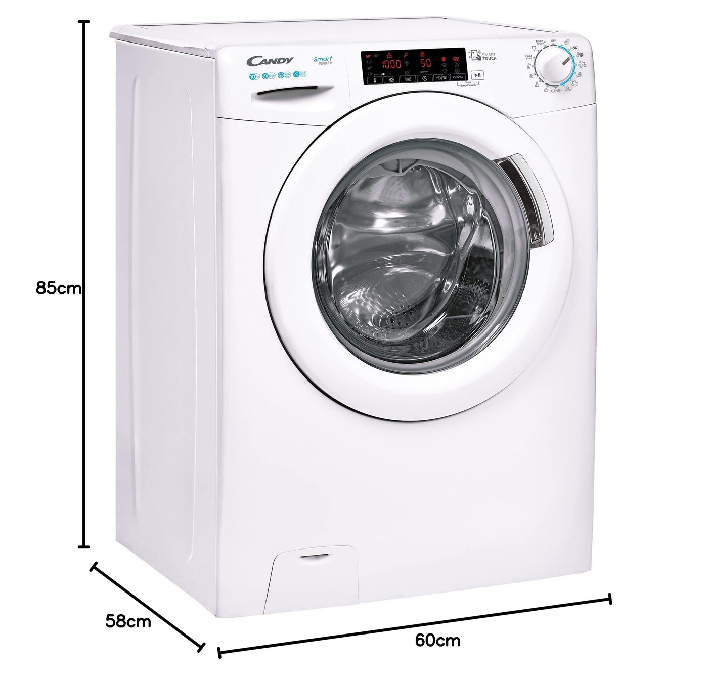 Hoover CS 1410TXME/1-S Waschmaschine, 10 kg, Energieeffizienzklasse A, Inverter-Motor