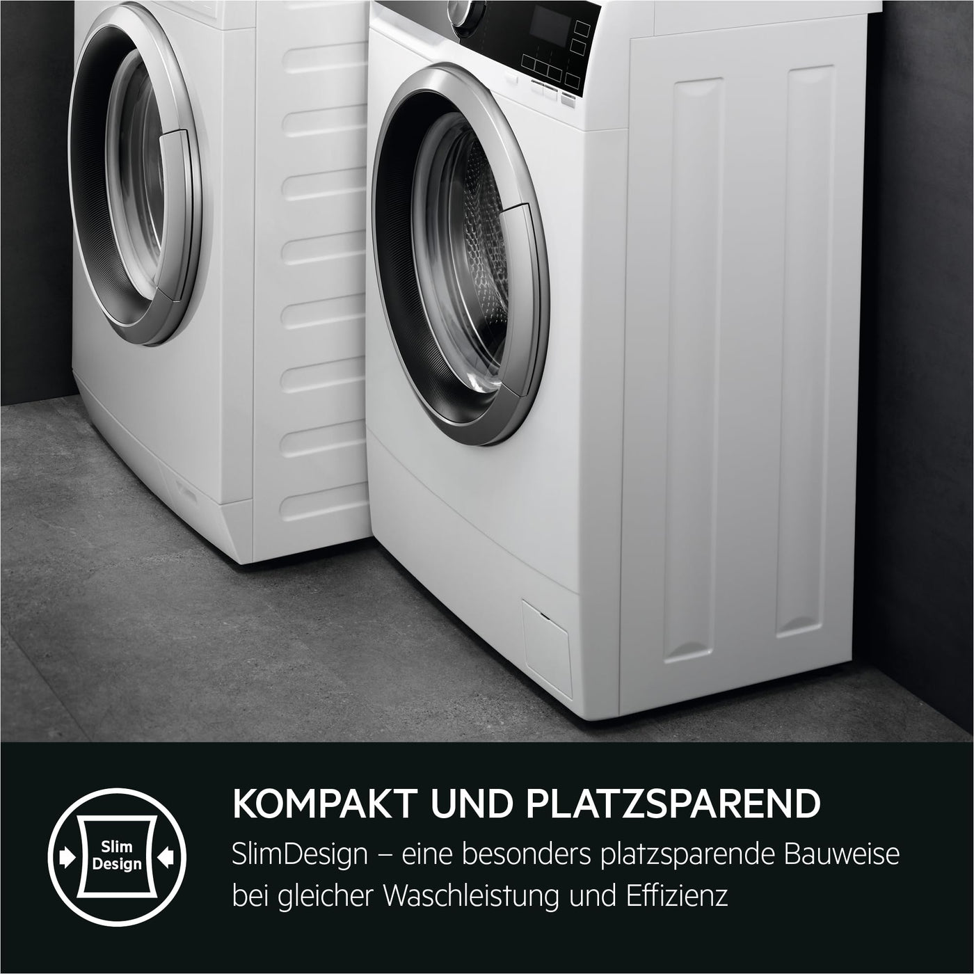 AEG LSR6F75470 Kompakte Waschmaschine mit nur 487 mm Tiefe/Serie 6000 mit ProSense® / 7,0 kg/Leise/Mengenautomatik/Kindersicherung/Wasserstopp / 1400 U/min