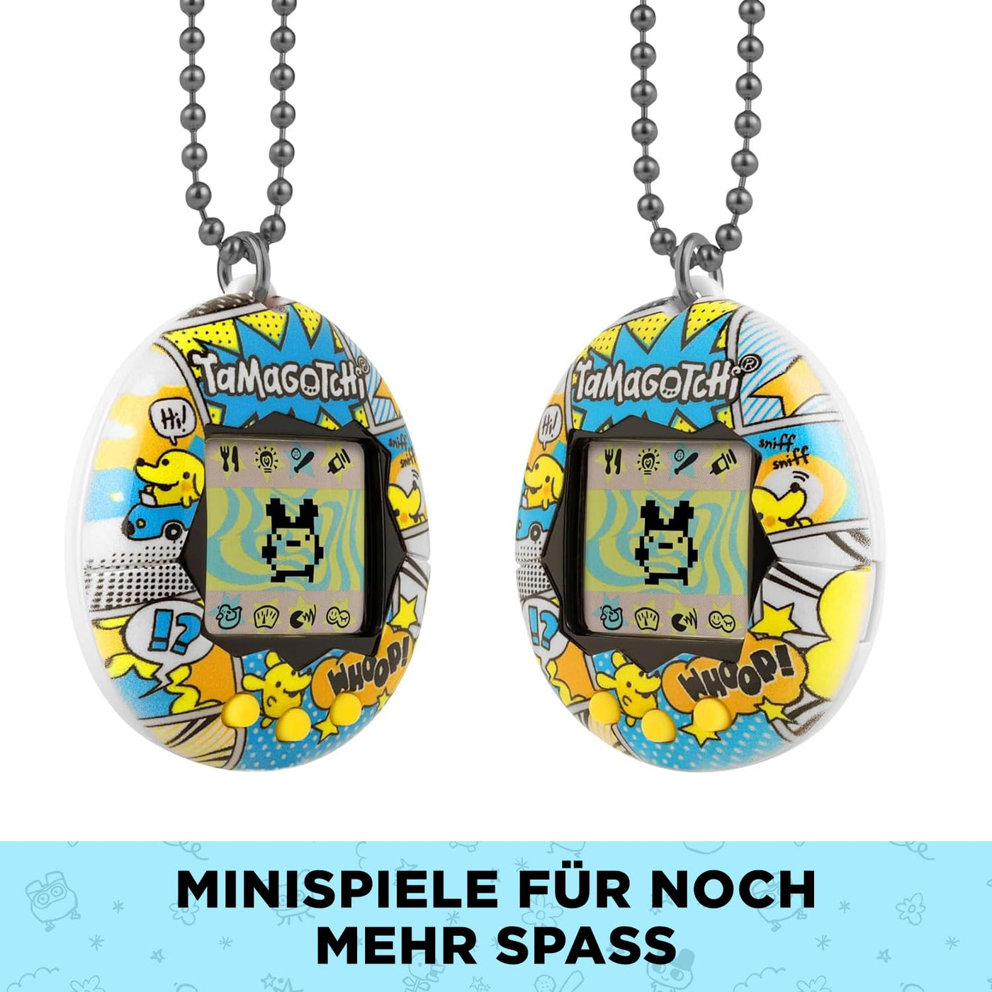 Bandai - Tamagotchi - Original Tamagotchi - Pochitchi Comic Book - Elektronisches virtuelles Haustier - Interaktives Haustierspielzeug - Erdbeermotiv - Spielzeug für Kinder ab 8 Jahren - 42976