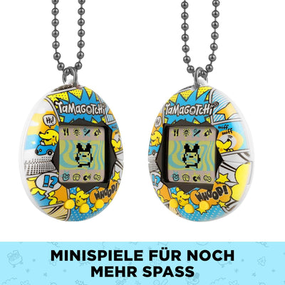 Bandai - Tamagotchi - Original Tamagotchi - Pochitchi Comic Book - Elektronisches virtuelles Haustier - Interaktives Haustierspielzeug - Erdbeermotiv - Spielzeug für Kinder ab 8 Jahren - 42976
