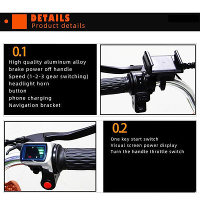 20″ Elektro Dreirad FüR Erwachsene, 7-Gang 3-Rad Elektrofahrrad, Mit Herausnehmbarem 48V 12Ah Akku (35–45 Km Reichweite), Verstellbarem Sitz (80–92 cm), Mit Scheinwerfer + Hupe B