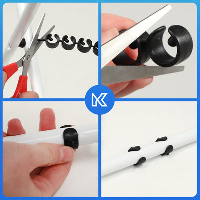 KADAX Wäscheflügeltrockner, Wäscheständer mit Flügeln, Trockenlänge 18m/23m, Luftstromwäscheständer aus pulverbeschichteten Stahl, klappbarer Trockner (Weiß/2-Flügel)