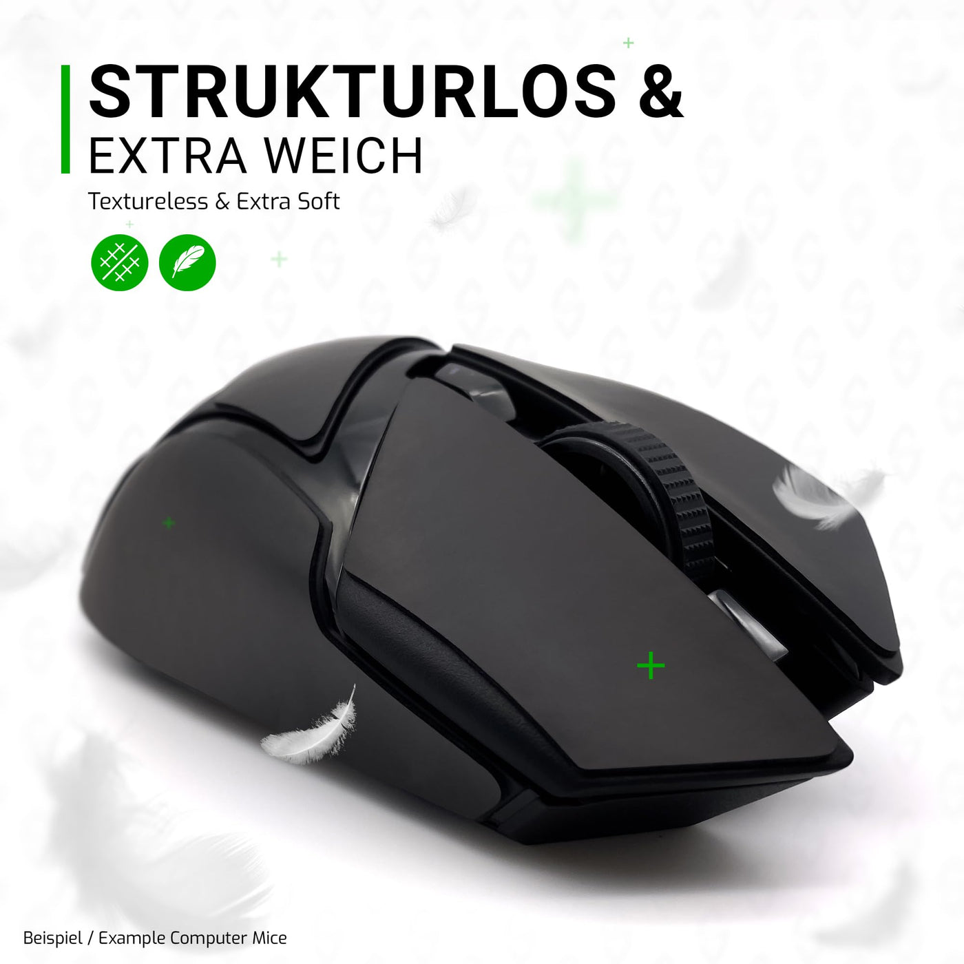 SensoryBoost Grip Tape Set für Logitech G PRO X Superlight 1 & 2 (+ extra Grip-Pad) Schweißabsorbierend, extrem rutschfest, Ultradünn (0.5mm) Selbstklebend & Rückstandsfrei - Gaming Maus Zubehör