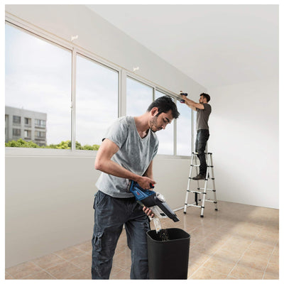 Bosch Professional 18V System Akku Handstaubsauger GAS 18V-1 (inkl. Absaugrohr, Fugendüse, Teppichdüse, Behältervolumen 1 Liter, ohne Akku/ Ladegerät)