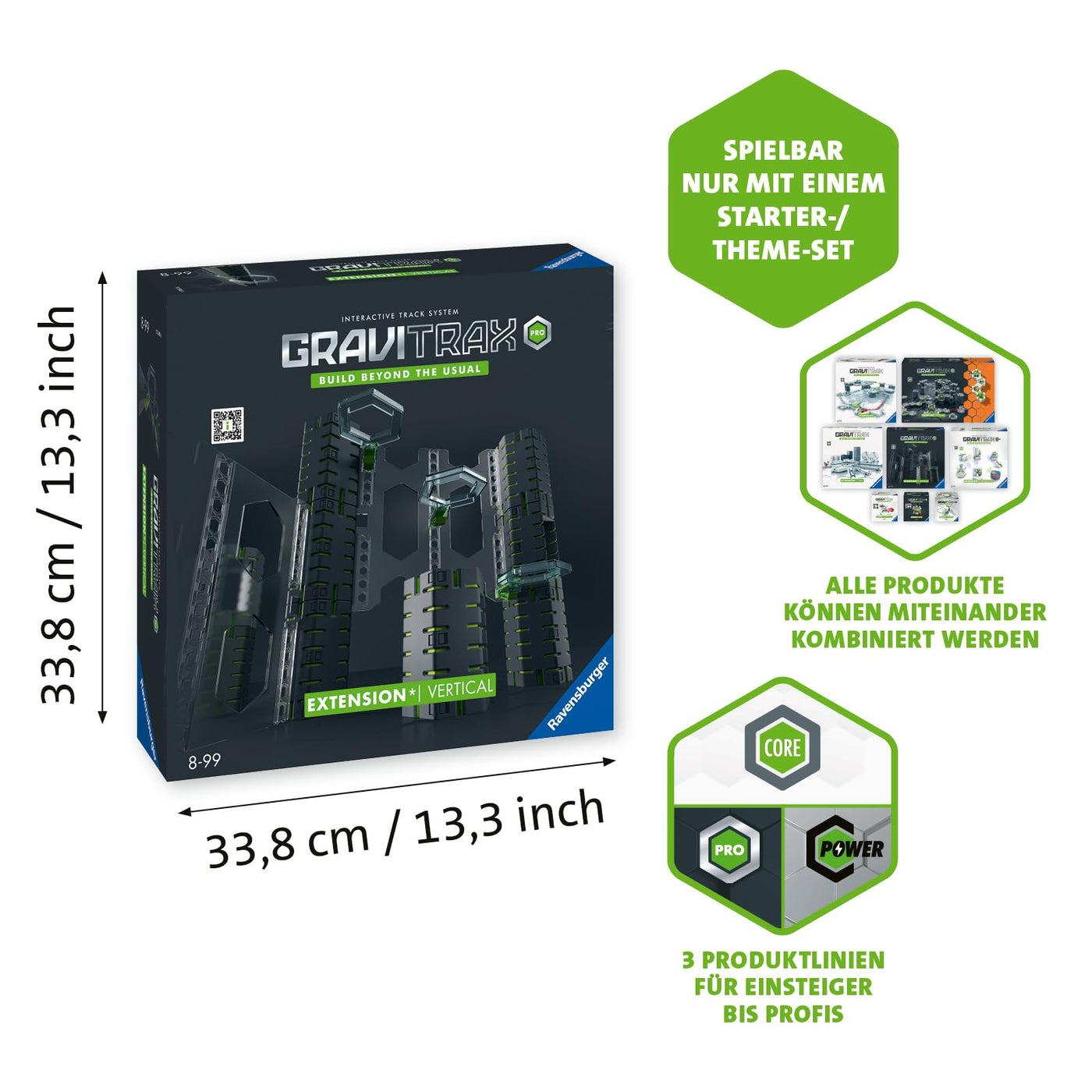 Ravensburger GraviTrax PRO Extension Vertical 22427 - große Erweiterung für deine Kugelbahn - Murmelbahn und Konstruktionsspielzeug ab 8 Jahre - Geschenkidee zu Weihnachten