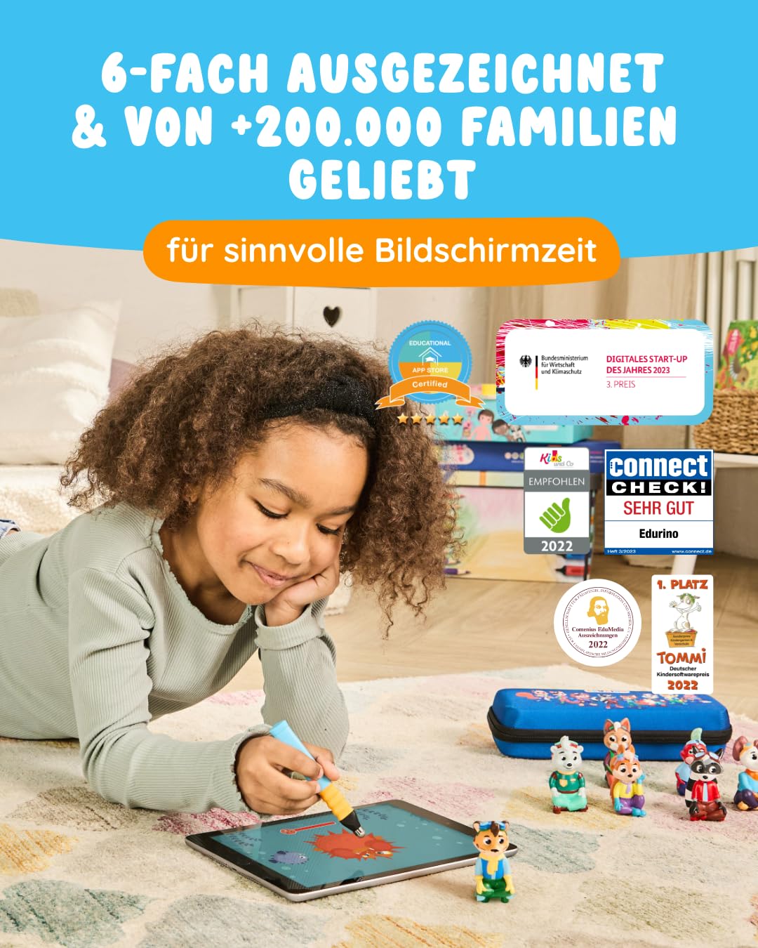 Edurino Figur Leo Meine Gefühle ab 4 Jahren inkl. App | Eigene Gefühle spüren & benennen | Gefühle Anderer erkennen | Gefühle ausdrücken