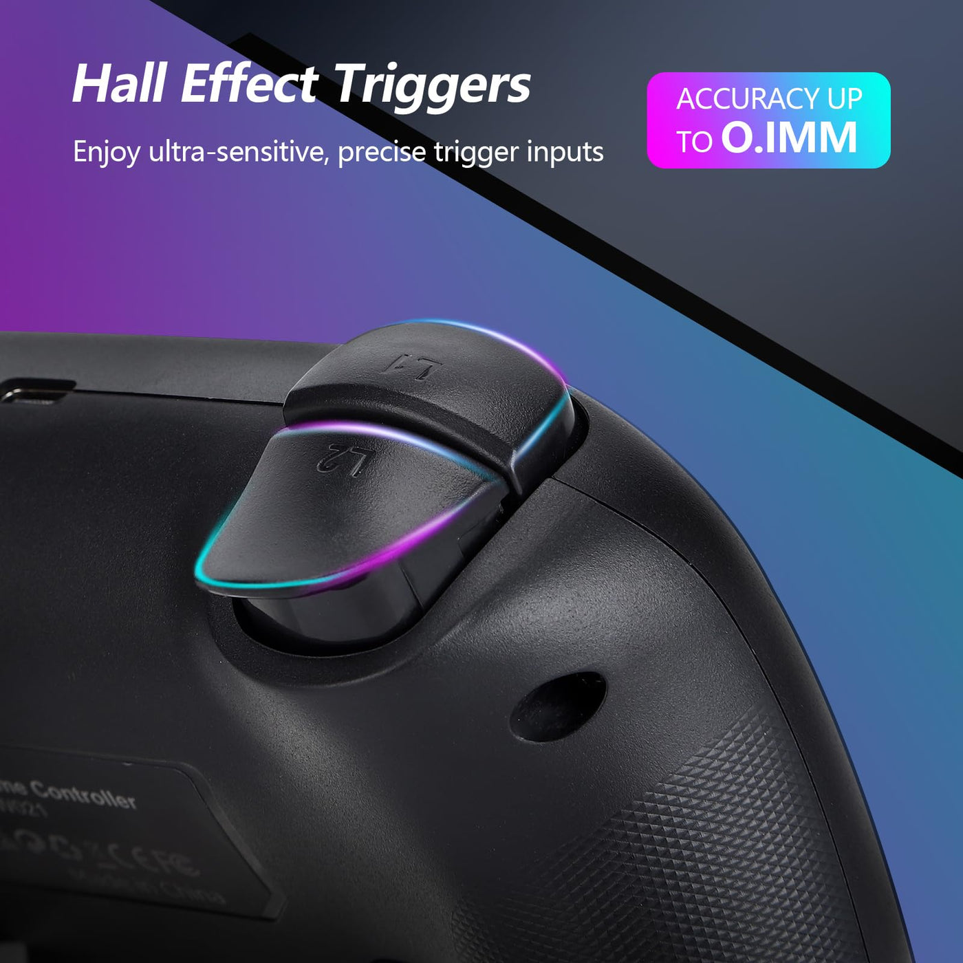 DoJoZone PC Controller Wireless mit Ladestation, Switch Pro Controller mit Hall Effekt Joystick (Kein Drift) Hall Trigger, 7 RGB Licht, 2.4G Gaming Controller für PC Windows/Switch/OLED/Lite/Steam