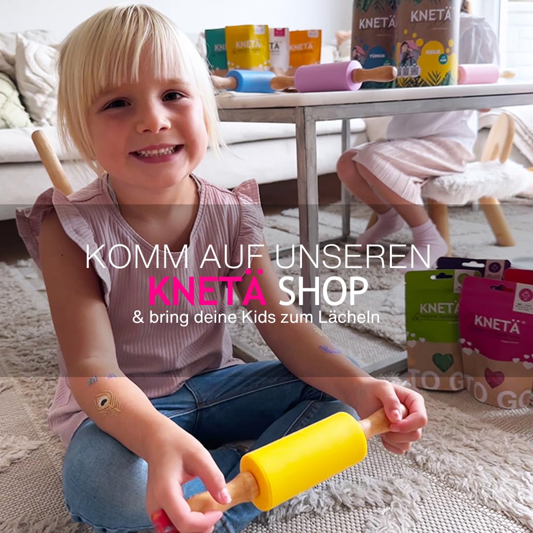 KNETÄ Vegane Spielknete (8X 50g Bag Sets) I Knete für Kinder ab 1 Jahr I Ungiftig I Knete Kleinkinder I Knet Set …