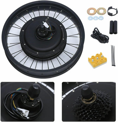 Lightakai Elektrofahrrad Umbausatz, 20 Zoll E-Bike Conversion Kit 48V 1000W Elektrofahrrad Hinterrad Umbausatz Motor E-Bike Conversion Kit (Hinterrad)