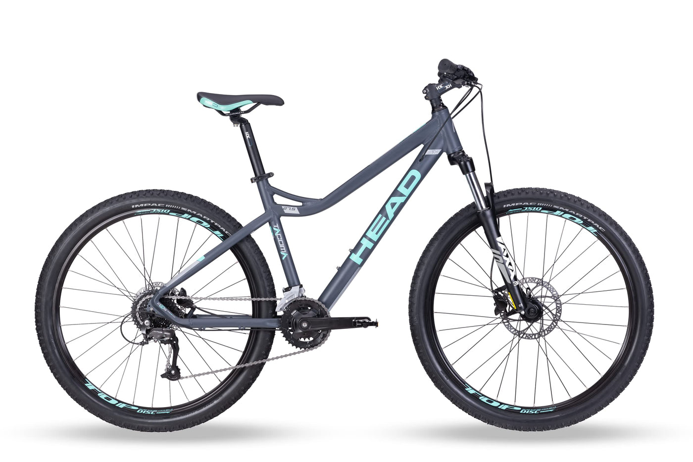 HEAD Women's Tacoma 2.0 Mountain Bike, Matt Grey/Mint, 44