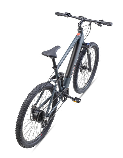 TELEFUNKEN E-Bike Mountainbike Elektrofahrrad Alu, 8 Gang Kettenschaltung - Pedelec MTB 27,5 Zoll, Hinterradmotor, 250W, Hydr. Scheibenbremsen, Grau, Aufsteiger M936