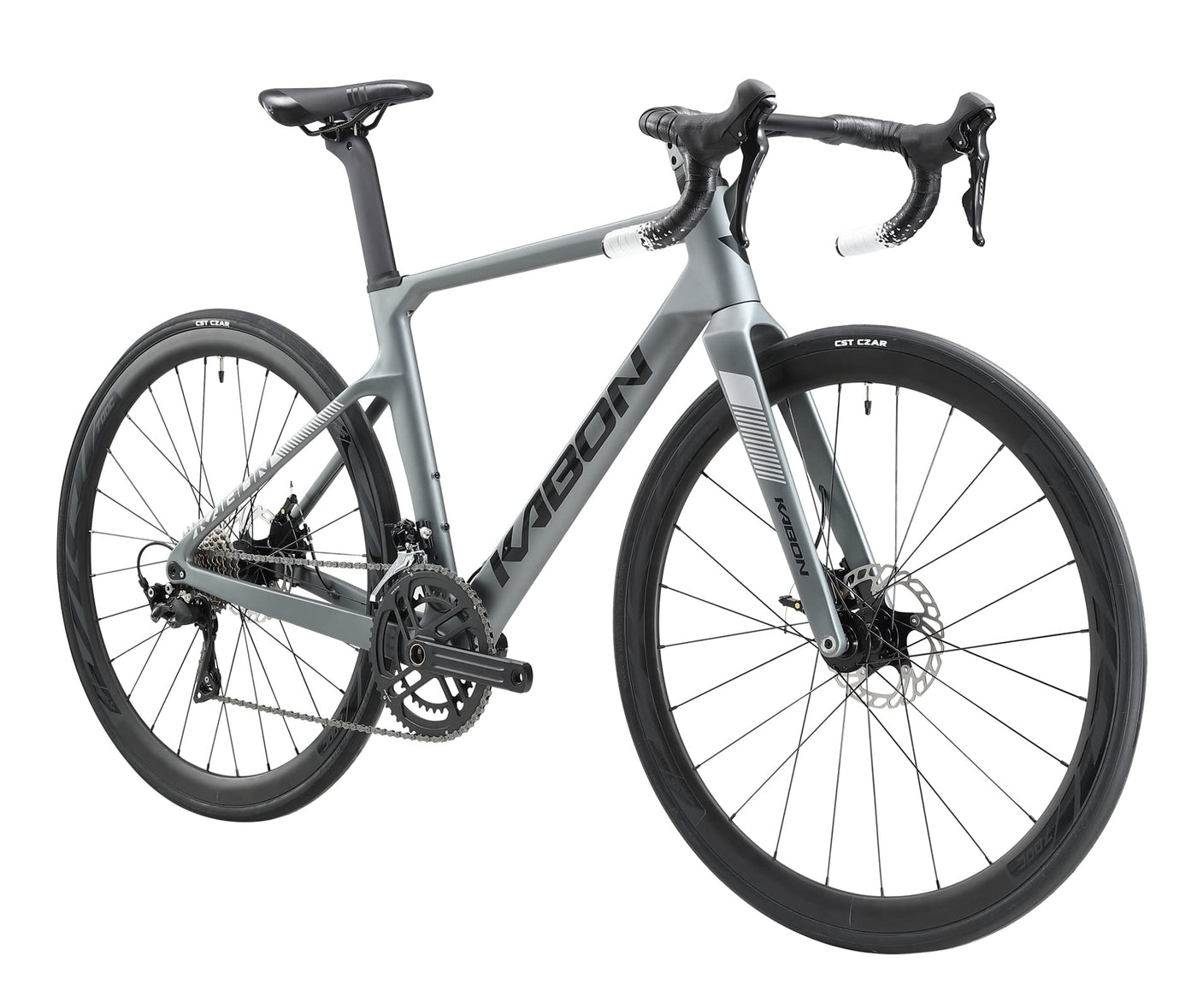 KABON Rennrad Carbon, Rennrad Herren 700c Rahmen,Gabel und Sattelstütze Lenker mit Shimano 105 R7000 22 Gänge Fahrrad Carbon rennrad für Herren Damen (Grau, 50cm)