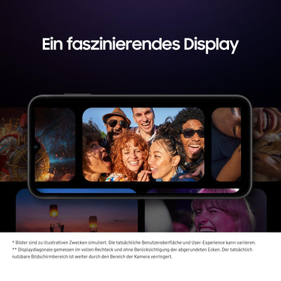 Samsung Galaxy A14 LTE Android Smartphone ohne Vertrag, 64 GB, 4 GB RAM, 6,6 Zoll Dynamic AMOLED Display, 5.000 mAh Akku, Black, Handy inkl. 30 Monate Herstellergarantie [Exklusiv bei Amazon]