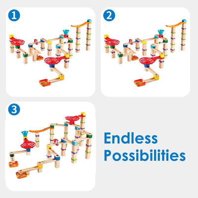 Hape Murmelbahn, Konstruktionsspielzeug aus FSC Holz, Kugelbahn ab 3 Jahren, E1100