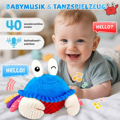 SAIMAND Krabbe Baby Spielzeug 6 7 8 9 10 12 Monate, Musikalische Krabbelspielzeug, Crawling Crab Tummy Time Toy, Babyspielzeug ab 1 2 Jahr Mädchen Jungen, Geschenk für Neugeborenes Jungen & Mädchen