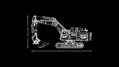 LEGO Technic Volvo EC500 Hybrid-Bagger - Spielzeug Automodell mit Motor für Erwachsene mit beweglichem Ausleger, Kettenantrieb sowie austauschbarem Hammer und Schaufel - Geschenkidee - 42215