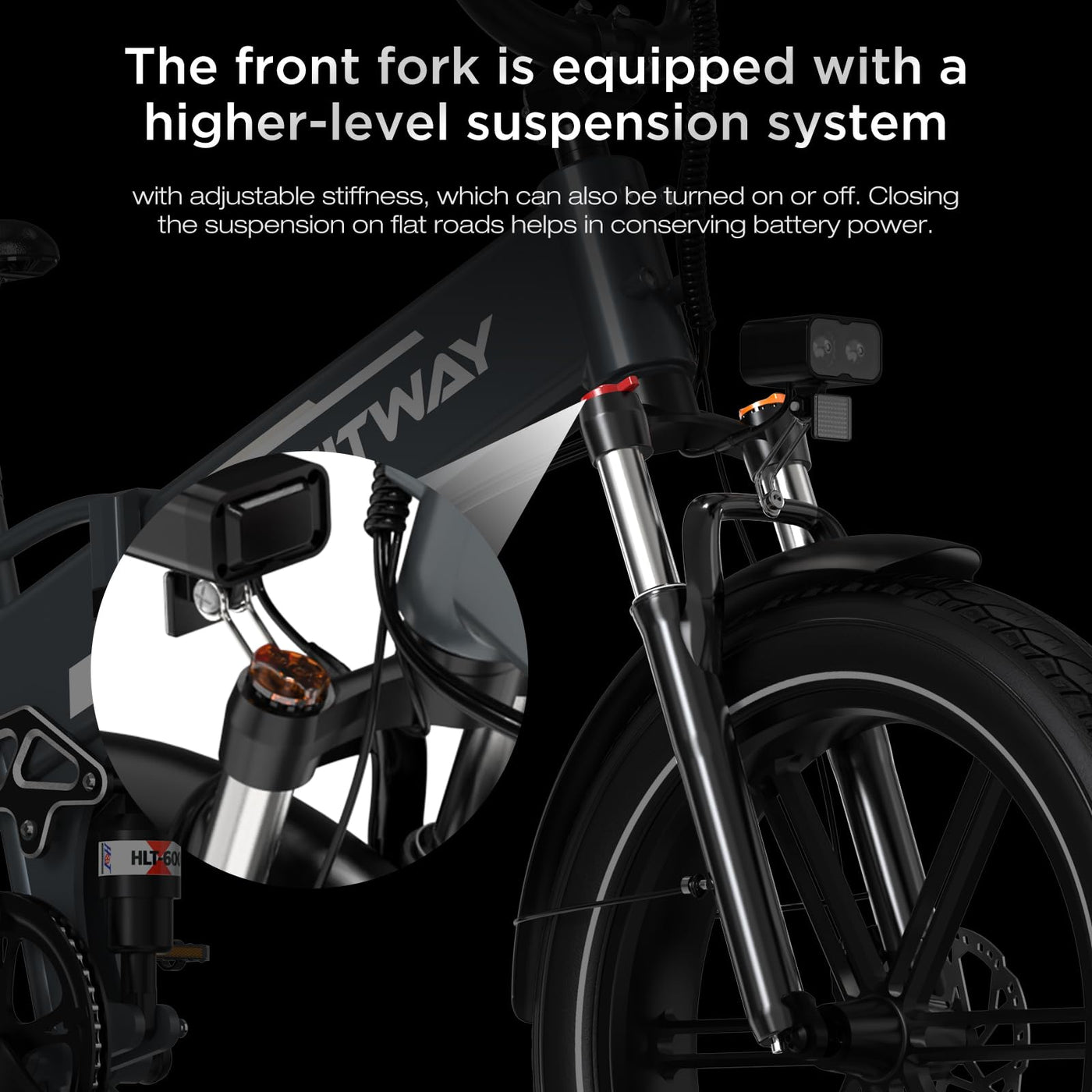 HITWAY E Bike BK10S PRO, 48V 720Wh-Li-Ionen-Akku 250W Elektrofahrrad, 70-120km Reichweite, 20" *4.0 Fat Reifen, APP-Steuerung,LCD-Display,7-Gang, IP54 wasserdicht Pedelec