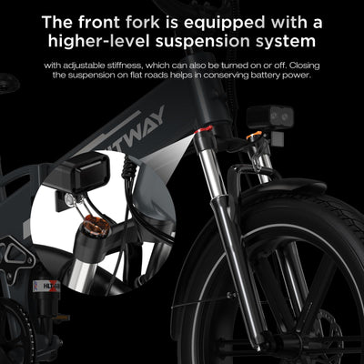 HITWAY E Bike BK10S PRO, 48V 720Wh-Li-Ionen-Akku 250W Elektrofahrrad, 70-120km Reichweite, 20" *4.0 Fat Reifen, APP-Steuerung,LCD-Display,7-Gang, IP54 wasserdicht Pedelec