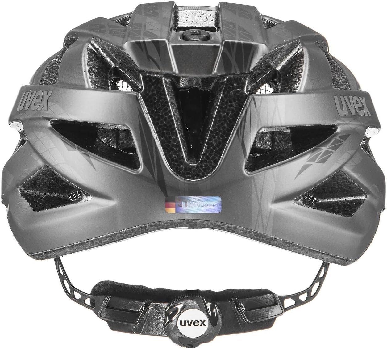 uvex i-vo cc - leichter Allround-Helm für Damen und Herren - individuelle Größenanpassung - erweiterbar mit LED-Licht - black-smoke matt - 52-57 cm
