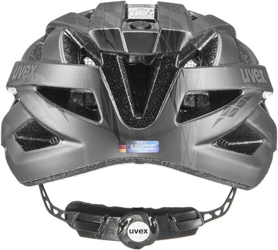 uvex i-vo cc - leichter Allround-Helm für Damen und Herren - individuelle Größenanpassung - erweiterbar mit LED-Licht - black-smoke matt - 52-57 cm