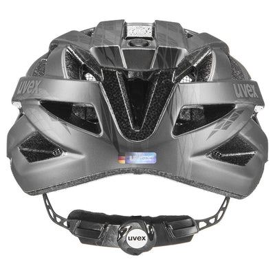 uvex i-vo cc - leichter Allround-Helm für Damen und Herren - individuelle Größenanpassung - erweiterbar mit LED-Licht - black-smoke matt - 52-57 cm