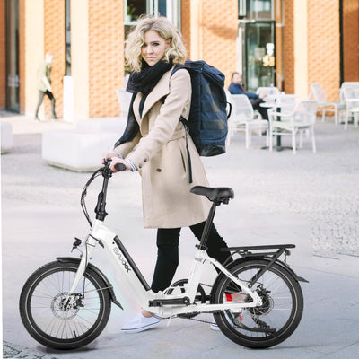 SAXXX E Bike Klapprad 20 Zoll mit 36V 11.4Ah Akku, E Fahrrad Herren mit 7 Gang Kettenschaltung, Elektro Klapprad mit Scheibenbremsen 90KM Lange Range, Elektrofahrrad Pedelec 25 km/h für Herren Damen