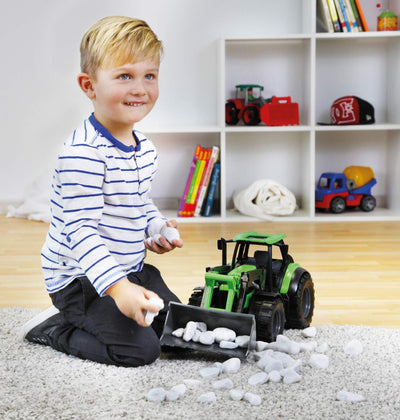 Lena Worxx Traktor Deutz-Fahr Agrotron 7250 TTV mit Frontlader 45 cm, realistisches Landwirtschaft Spielfahrzeug, robuster Trecker mit funktionstüchtiger Ladeschaufel, für Kinder ab 3 Jahren