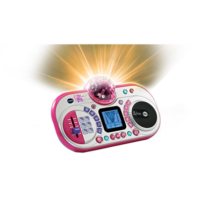 VTech Kidi Super Star DJ Studio pink – 10-in-1 Karaokespielzeug mit Mikrofon, abnehmbarem DJ-Mischpult und vielen Effekten zum Bearbeiten der Musik – Für Kinder von 6-12 Jahren