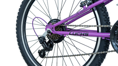 LUCHS Aura Mountainbike 24" & 26" – Das perfekte Fahrrad für Mädchen und Damen/Damenfahrrad, Mädchenfahrrad, Vollgefedert ab 10 Jahren & 145cm (Schwarz, 26" Zoll)