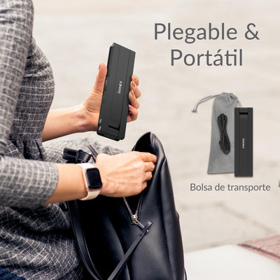 Innex DC500, Tragbare 13MP 4K USB Dokumentenkamera und Webcam, Rauschunterdrückungsmikrofon, Dualer Autofokus, Auto-Flip, Unterstützt Win/Mac/Chromebook, Für Fernunterricht und -lehre