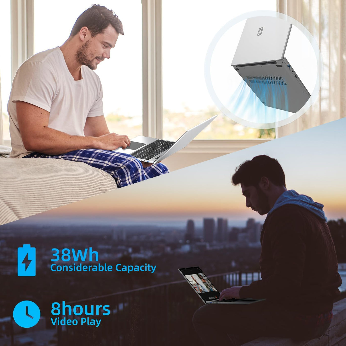 jumper Laptop 16 Zoll Metallgehäuse, bis zu 2,5 GHz Celeron 5305U (4 GB RAM 128 GB SSD), Notebook installiert 1 Jahr 365 Office, 1920 x 1200 IPS, Bluetooth 4.0, USB 3.0 × 2