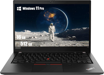 Lenovo Thinkpad T14 (Gen 1) 14 Zoll FHD Business Laptop, i5-10310U 16GB DDR4, 512GB NVMe SSD, Webcam, Amerikanische Tastatur, Windows 11 Pro (Generalüberholt)