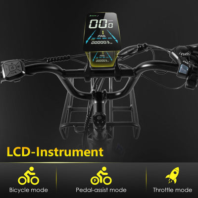 KAISDA E Bike Klapprad 20 Zoll Elektrofahrrad mit 36V 20.8Ah Abnehmbarer Akku,E-Bike 250W Motor bis 100KM,3.0 All-Terrain Fat Tire,7-Gang,LCD-Display Fahrrad für Herren Damen