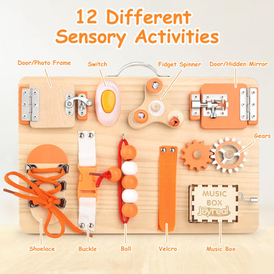 Joyreal Motorikbrett Activity Board Montessori Spielzeug Busy Board Montessori Brett Motorikspielzeug Sensorik Spielzeug